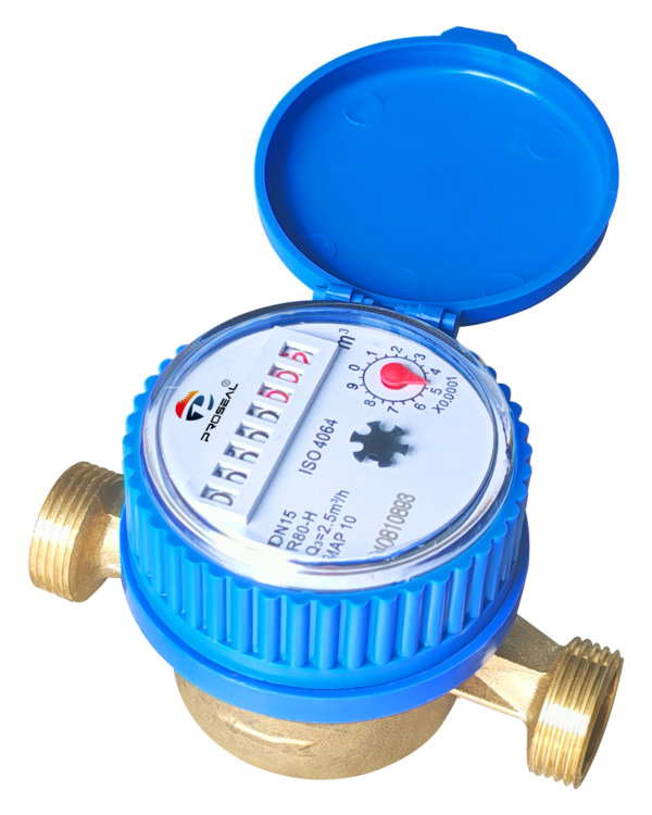 黄铜单流水表2 SINGLE JET DRY-DIAL TYPE COLD(HOT)WATER METER